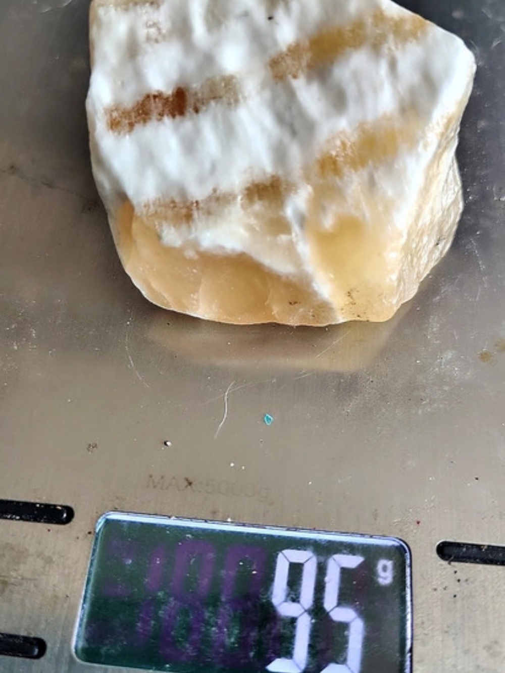 Raw Banded Orange Calcite Pork Stone Specimen - 95g